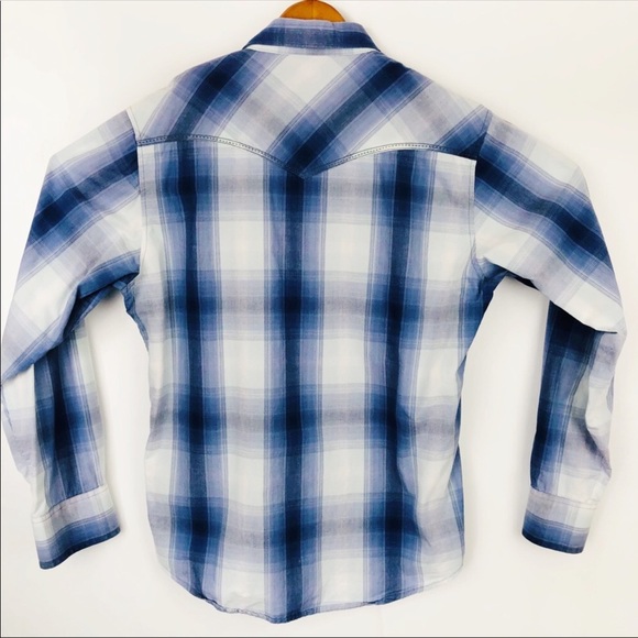 Retro Plaid Long Sleeve Western Pearl Snap Shirt - Picture 8 of 8